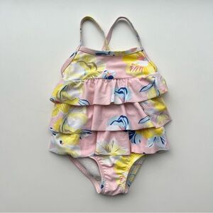 3/$10 CARTERS Baby girl bathing suit 9m flowers